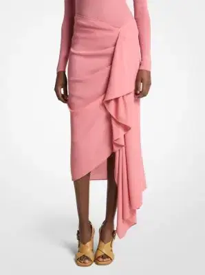 Michael Kors Collection Wool Crepe Cascade Skirt | Thumbnail 2 Michael Kors Collection Wool Crepe Cascade Skirt | Thumbnail 2