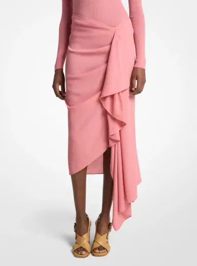 Michael Kors Collection Wool Crepe Cascade Skirt | Thumbnail 6 Michael Kors Collection Wool Crepe Cascade Skirt | Thumbnail 6