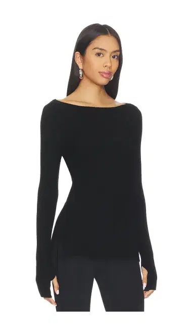 EAVES Nichole Rib Knit Long Sleeve | Thumbnail 2 EAVES Nichole Rib Knit Long Sleeve | Thumbnail 2