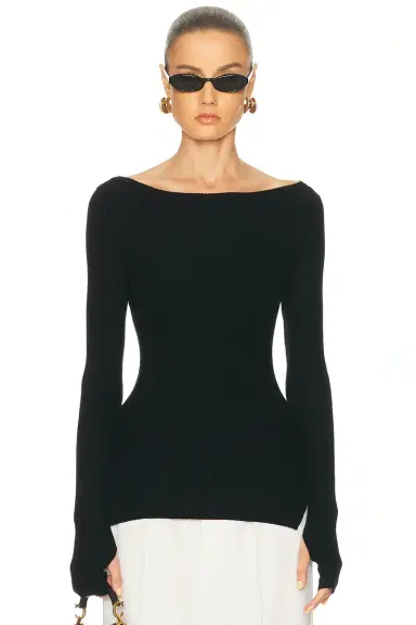 EAVES Nichole Rib Knit Long Sleeve | Thumbnail 3 EAVES Nichole Rib Knit Long Sleeve | Thumbnail 3