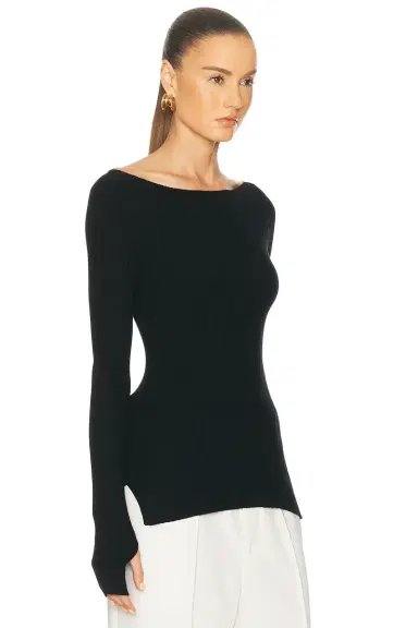 EAVES Nichole Rib Knit Long Sleeve | Thumbnail 4 EAVES Nichole Rib Knit Long Sleeve | Thumbnail 4