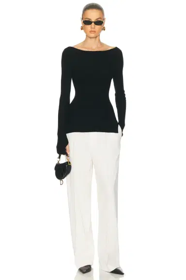 EAVES Nichole Rib Knit Long Sleeve | Thumbnail 6 EAVES Nichole Rib Knit Long Sleeve | Thumbnail 6