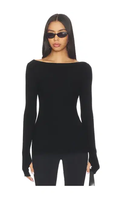EAVES Nichole Rib Knit Long Sleeve | Thumbnail 1 EAVES Nichole Rib Knit Long Sleeve | Thumbnail 1