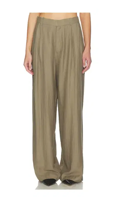 Mother of All Hedi Mid Waist Tailored Linen Pant | Thumbnail 1 Mother of All Hedi Mid Waist Tailored Linen Pant | Thumbnail 1