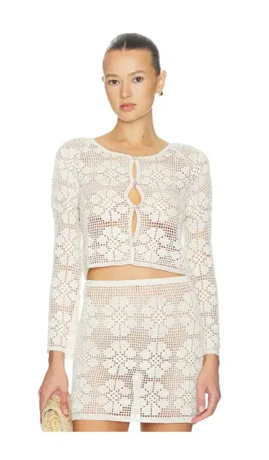 Calle Del Mar Daisy Chain Crochet Cardigan | Thumbnail 1 Calle Del Mar Daisy Chain Crochet Cardigan | Thumbnail 1