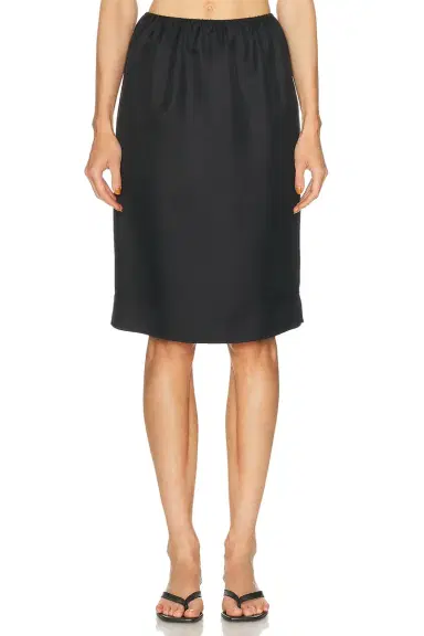 Loulou de Saison Vasali Straight Knee Length Elastic Waist Skirt | Thumbnail 1 Loulou de Saison Vasali Straight Knee Length Elastic Waist Skirt | Thumbnail 1