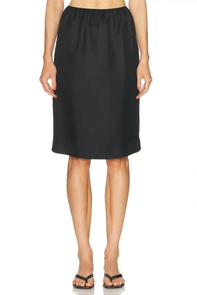 Vasali Straight Knee Length Elastic Waist Skirt Vasali Straight Knee Length Elastic Waist Skirt