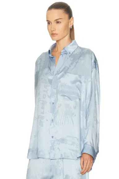 Balenciaga Long Sleeve Cocoon Shirt | Thumbnail 2 Balenciaga Long Sleeve Cocoon Shirt | Thumbnail 2