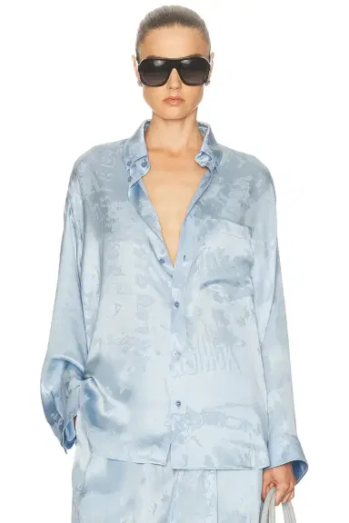 Balenciaga Long Sleeve Cocoon Shirt | Thumbnail 1 Balenciaga Long Sleeve Cocoon Shirt | Thumbnail 1
