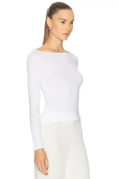 ENZA COSTA Fine Supima Cotton Long Sleeve Boatneck Top | Thumbnail 2 ENZA COSTA Fine Supima Cotton Long Sleeve Boatneck Top | Thumbnail 2
