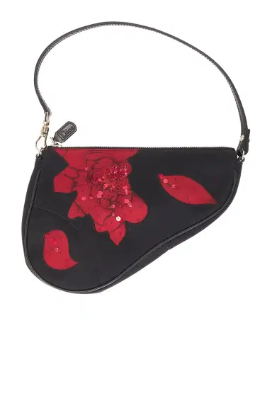 Dior Satin Embroidered Limited Edition Mini Saddle Bag | Thumbnail 3 Dior Satin Embroidered Limited Edition Mini Saddle Bag | Thumbnail 3