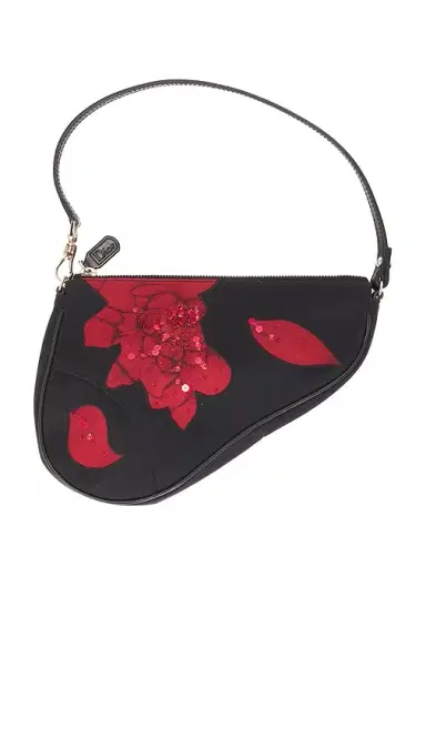 Dior Satin Embroidered Limited Edition Mini Saddle Bag | Thumbnail 1 Dior Satin Embroidered Limited Edition Mini Saddle Bag | Thumbnail 1