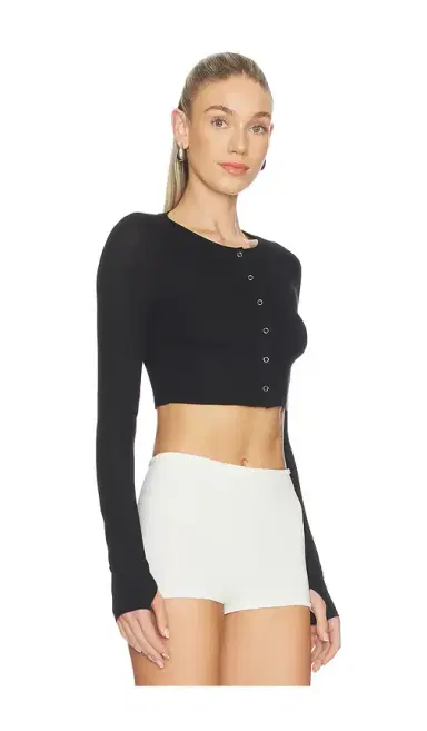 Michael Lauren Yosef Snap Front Crop Top | Thumbnail 2 Michael Lauren Yosef Snap Front Crop Top | Thumbnail 2