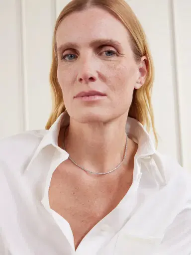 Sydney Evan 14-karat White Gold Diamond Tennis Necklace | Thumbnail 2 Sydney Evan 14-karat White Gold Diamond Tennis Necklace | Thumbnail 2