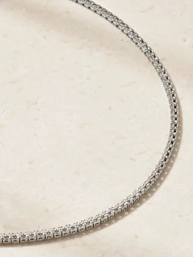 Sydney Evan 14-karat White Gold Diamond Tennis Necklace | Thumbnail 5 Sydney Evan 14-karat White Gold Diamond Tennis Necklace | Thumbnail 5
