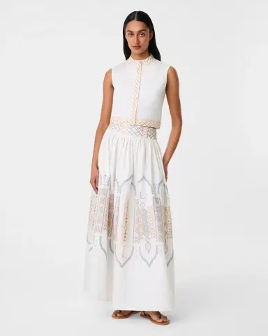 Emporio Sirenuse Andorra Top with Lace Embroidery | Thumbnail 3 Emporio Sirenuse Andorra Top with Lace Embroidery | Thumbnail 3