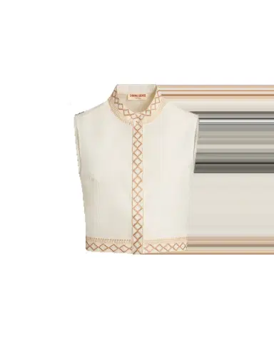 Emporio Sirenuse Andorra Top with Lace Embroidery | Thumbnail 6 Emporio Sirenuse Andorra Top with Lace Embroidery | Thumbnail 6