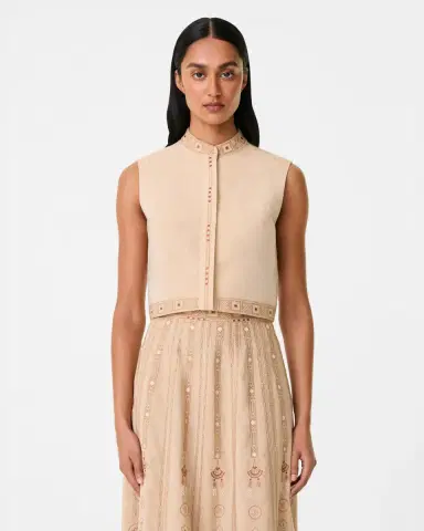 Emporio Sirenuse Andorra Top with Meridiana Embroidery | Thumbnail 9 Emporio Sirenuse Andorra Top with Meridiana Embroidery | Thumbnail 9