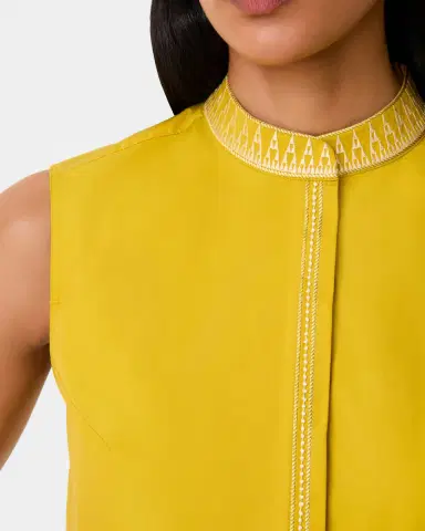 Emporio Sirenuse Andorra Top with Papyrus Embroidery | Thumbnail 2 Emporio Sirenuse Andorra Top with Papyrus Embroidery | Thumbnail 2