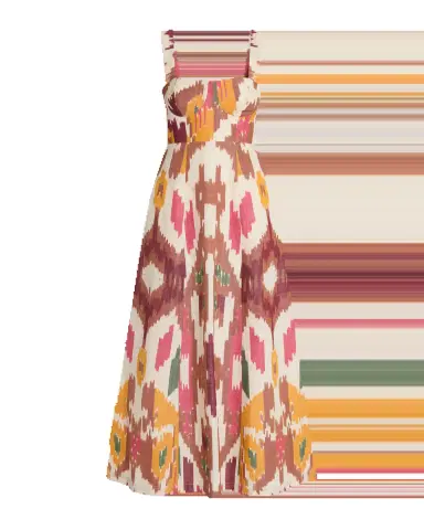 Emporio Sirenuse Azzurra Dress in Watercolor Ikat | Thumbnail 9 Emporio Sirenuse Azzurra Dress in Watercolor Ikat | Thumbnail 9