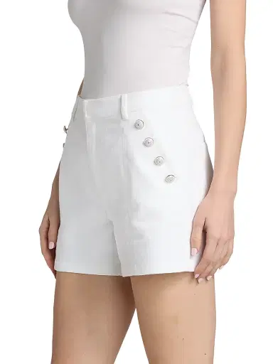 Cinq à Sept Women's Susie Button-Pocket Denim Shorts | Thumbnail 4 Cinq à Sept Women's Susie Button-Pocket Denim Shorts | Thumbnail 4