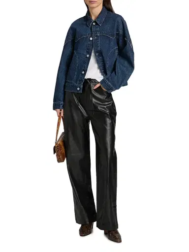Moussy Vintage Women's Whitman Denim Western Jacket - Blue | Thumbnail 2 Moussy Vintage Women's Whitman Denim Western Jacket - Blue | Thumbnail 2