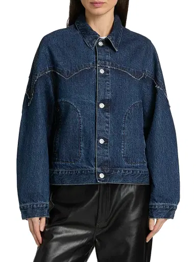 Moussy Vintage Women's Whitman Denim Western Jacket - Blue | Thumbnail 3 Moussy Vintage Women's Whitman Denim Western Jacket - Blue | Thumbnail 3