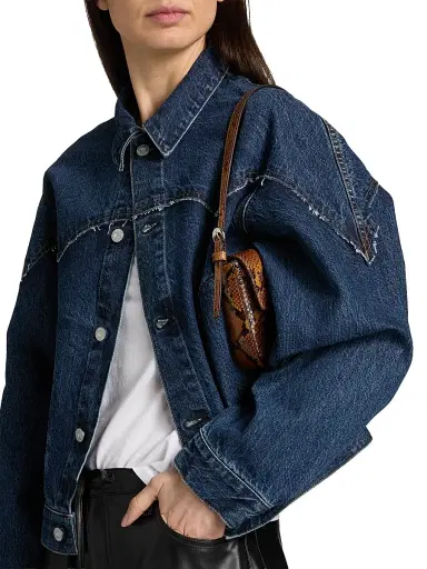 Moussy Vintage Women's Whitman Denim Western Jacket - Blue | Thumbnail 6 Moussy Vintage Women's Whitman Denim Western Jacket - Blue | Thumbnail 6