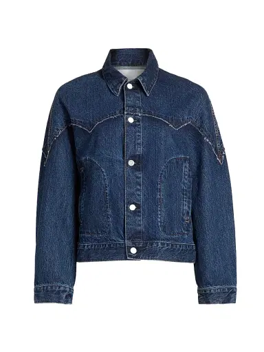 Moussy Vintage Women's Whitman Denim Western Jacket - Blue | Thumbnail 1 Moussy Vintage Women's Whitman Denim Western Jacket - Blue | Thumbnail 1