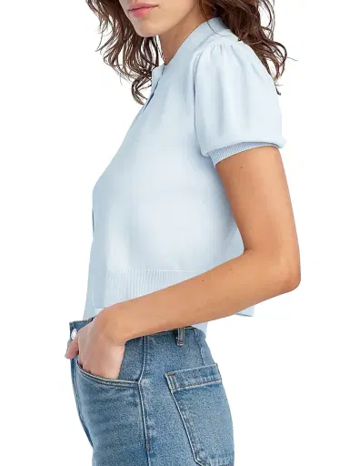 Favorite Daughter Women's The Cecilia One-Button Cardigan - Sky Blue - Size XS | Thumbnail 4 Favorite Daughter Women's The Cecilia One-Button Cardigan - Sky Blue - Size XS | Thumbnail 4