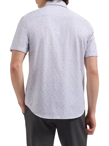 Bugatchi Men's Miles Ooohcotton Short-Sleeve Shirt - Sand - Size Small | Thumbnail 4 Bugatchi Men's Miles Ooohcotton Short-Sleeve Shirt - Sand - Size Small | Thumbnail 4