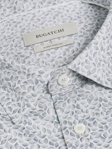 Bugatchi Men's Miles Ooohcotton Short-Sleeve Shirt - Sand - Size Small | Thumbnail 5 Bugatchi Men's Miles Ooohcotton Short-Sleeve Shirt - Sand - Size Small | Thumbnail 5