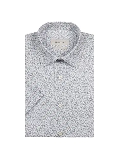 Bugatchi Men's Miles Ooohcotton Short-Sleeve Shirt - Sand - Size Small | Thumbnail 1 Bugatchi Men's Miles Ooohcotton Short-Sleeve Shirt - Sand - Size Small | Thumbnail 1