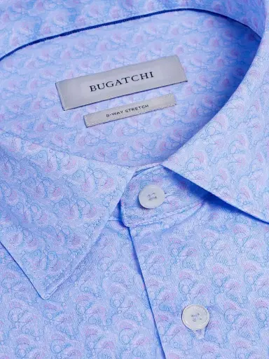 Bugatchi Men's Miles OoohCotton Short-Sleeve Shirt | Thumbnail 5 Bugatchi Men's Miles OoohCotton Short-Sleeve Shirt | Thumbnail 5