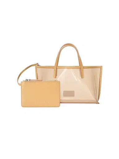 Staud Women's Christos Mini Logo Embossed Tote Bag - Camel | Thumbnail 1 Staud Women's Christos Mini Logo Embossed Tote Bag - Camel | Thumbnail 1