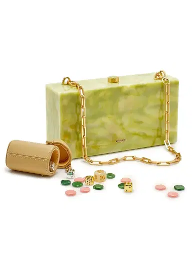 Cult Gaia Women's The Backgammon Marbled Clutch - Dominga | Thumbnail 6 Cult Gaia Women's The Backgammon Marbled Clutch - Dominga | Thumbnail 6