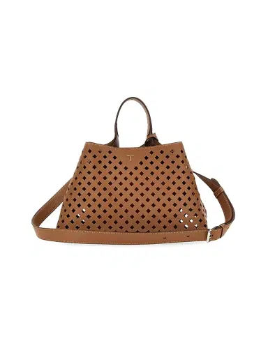 Tod's Women's Perforated Leather Top Handle Bag - Kenia Boreaux | Thumbnail 4 Tod's Women's Perforated Leather Top Handle Bag - Kenia Boreaux | Thumbnail 4