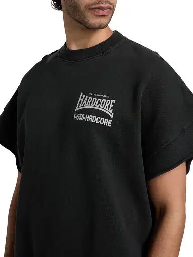 Willy Chavarria Men's //'Hardcore//' Muscle T-Shirt - Black - Size Small | Thumbnail 6 Willy Chavarria Men's //'Hardcore//' Muscle T-Shirt - Black - Size Small | Thumbnail 6