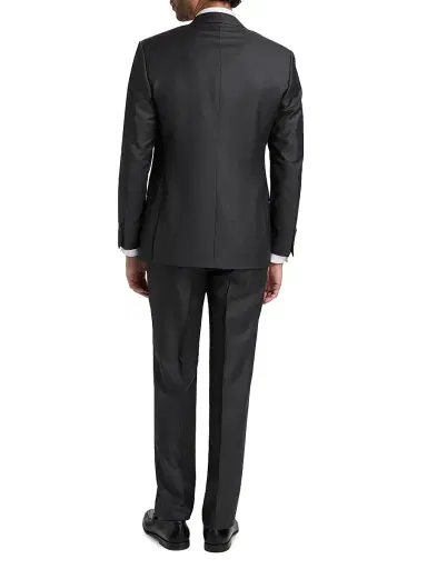 Canali Men's Wool Single-Breasted Suit - Charcoal | Thumbnail 5 Canali Men's Wool Single-Breasted Suit - Charcoal | Thumbnail 5