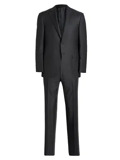 Canali Men's Wool Single-Breasted Suit - Charcoal | Thumbnail 1 Canali Men's Wool Single-Breasted Suit - Charcoal | Thumbnail 1