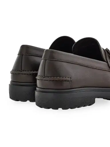 FERRAGAMO Men's Tobias Gancini Leather Loafers - Brown | Thumbnail 5 FERRAGAMO Men's Tobias Gancini Leather Loafers - Brown | Thumbnail 5