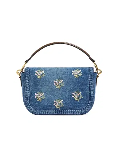 Valentino Garavani Women's Alltime Embroidered Denim Shoulder Bag - Denim | Thumbnail 2 Valentino Garavani Women's Alltime Embroidered Denim Shoulder Bag - Denim | Thumbnail 2
