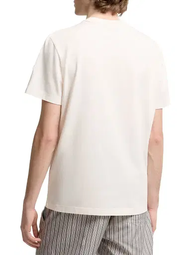 Moncler Men's Crewneck T-Shirt in Cotton - White | Thumbnail 3 Moncler Men's Crewneck T-Shirt in Cotton - White | Thumbnail 3