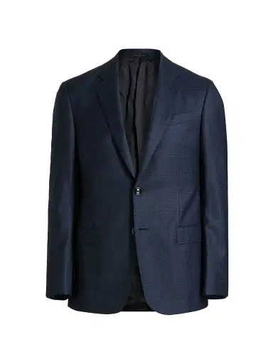 Giorgio Armani Men's Windowpane Wool Sportcoat | Thumbnail 1 Giorgio Armani Men's Windowpane Wool Sportcoat | Thumbnail 1