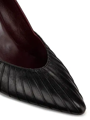 Versace Women's 90MM Seamed Leather Pumps - Black Gold - Size 11 | Thumbnail 6 Versace Women's 90MM Seamed Leather Pumps - Black Gold - Size 11 | Thumbnail 6