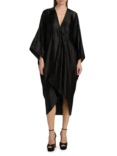 Rick Owens Women's Tommykite Satin Tunic - Black - Size 6 | Thumbnail 3 Rick Owens Women's Tommykite Satin Tunic - Black - Size 6 | Thumbnail 3