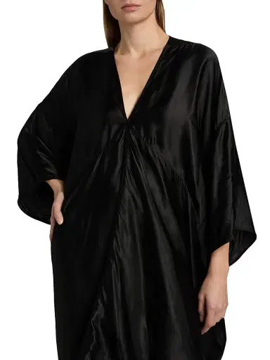 Rick Owens Women's Tommykite Satin Tunic - Black - Size 6 | Thumbnail 6 Rick Owens Women's Tommykite Satin Tunic - Black - Size 6 | Thumbnail 6