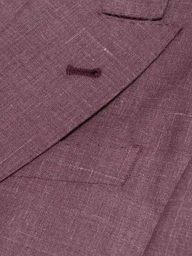 Emporio Armani Men's Wool-Linen Peak Lapel Suit - Merlot | Thumbnail 7 Emporio Armani Men's Wool-Linen Peak Lapel Suit - Merlot | Thumbnail 7