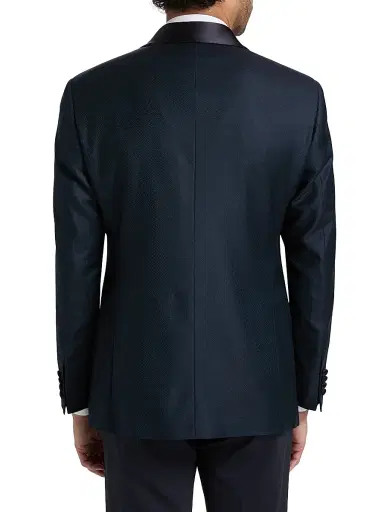 Emporio Armani Men's Dinner Virgin Wool Jacket - Teal | Thumbnail 5 Emporio Armani Men's Dinner Virgin Wool Jacket - Teal | Thumbnail 5