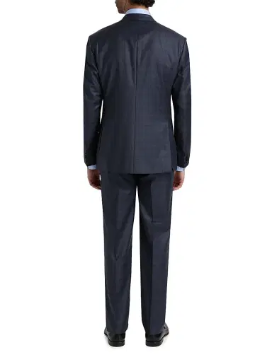 Giorgio Armani Men's Micro Check Windowpane Suit - Charcoal | Thumbnail 5 Giorgio Armani Men's Micro Check Windowpane Suit - Charcoal | Thumbnail 5